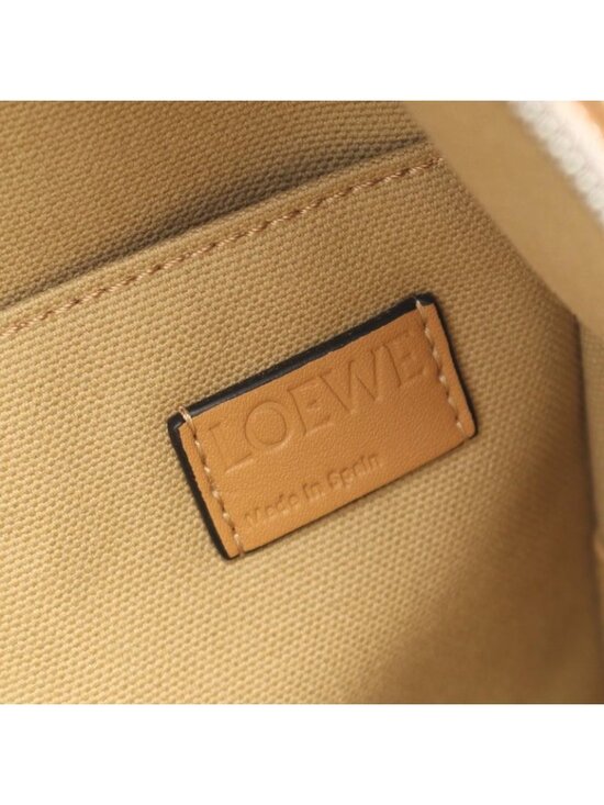 Loewe Backpack Round Beige Canvas Leather main image 7